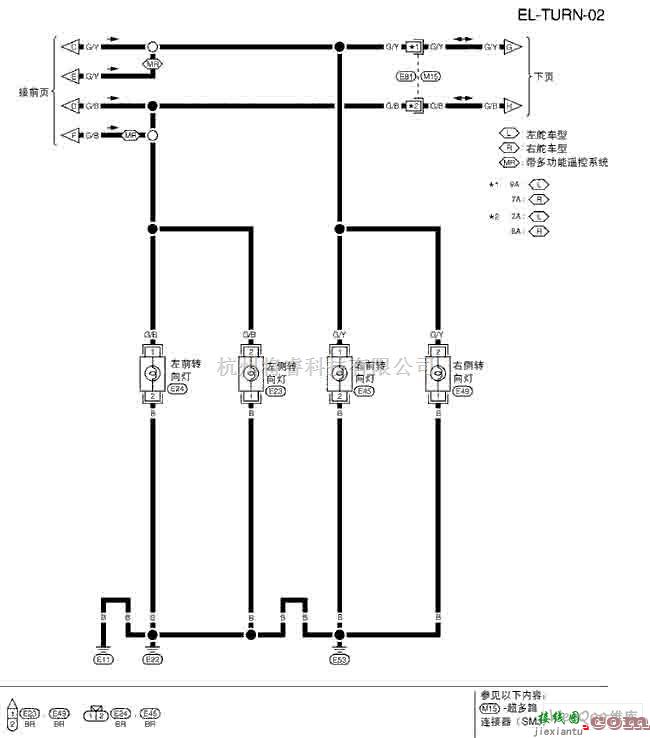 日产中的天籁A33-EL转向灯电路图二  第1张