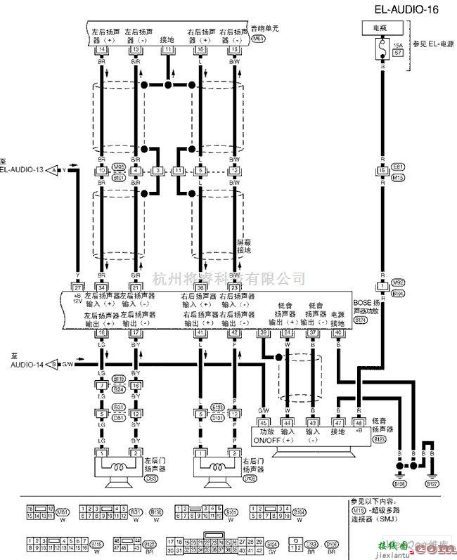 日产中的天籁A33-EL音响(BOSE系统)电路图四  第1张