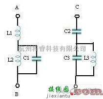 滤波器中的简易射频LC滤波电路图  第1张