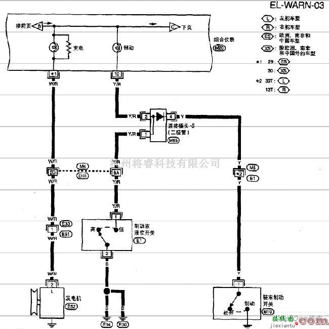 日产中的尼桑A32-EL警告灯电路图三  第1张