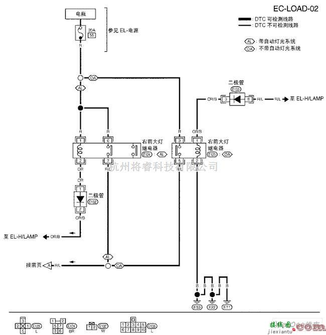 日产中的天籁A33-EC电负荷信号电路图二  第1张