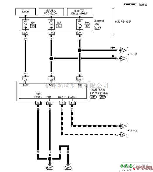 日产中的NISSAN新天籁导航系统电路图十一  第1张