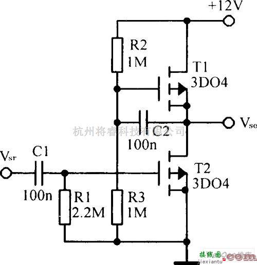 增益可调放大电路中的改进型高增益放大电路图  第1张