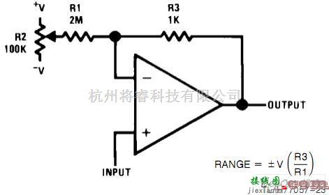 综合电路中的偏移电压调整电压跟随电路图  第1张