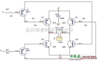 控制电路中的左路马达控制电路图  第1张