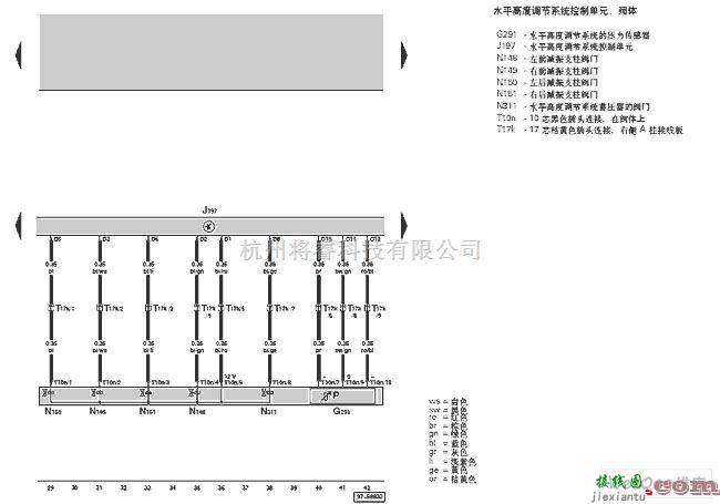 奥迪中的奥迪A6-水平高度调节系统的电路图二  第1张