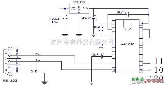 单片机制作中的C51单片机串口通讯的硬件电路图  第1张