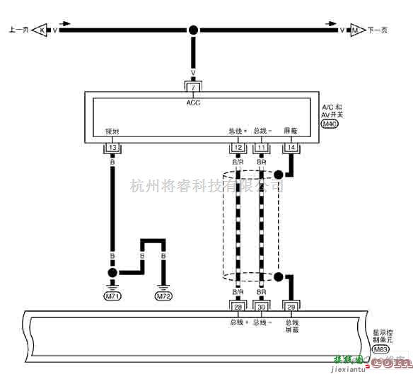 日产中的NISSAN新天籁导航系统电路图十三  第1张