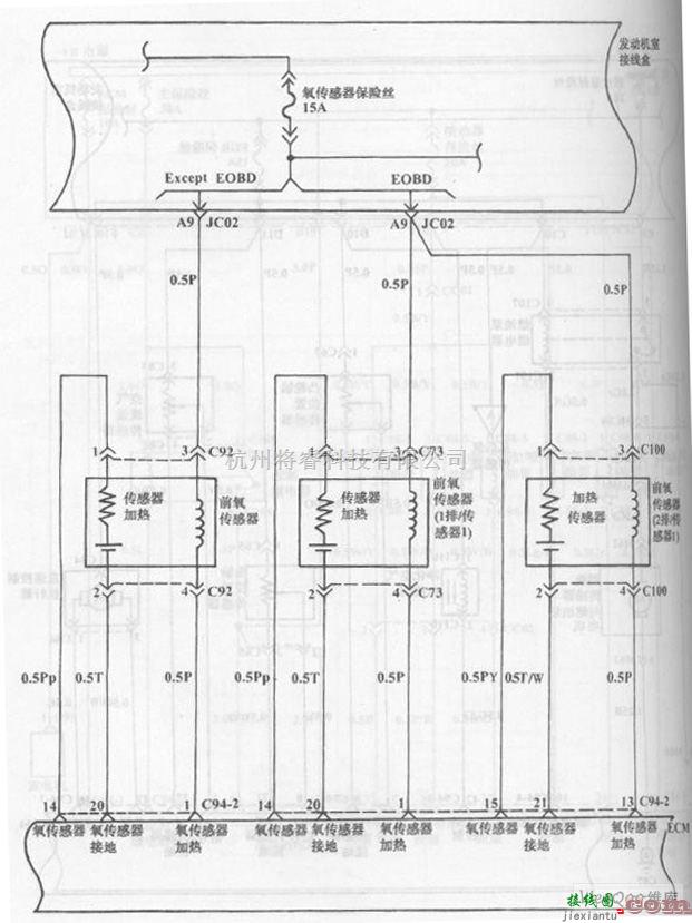 现代中的现代索那塔轿4缸发动机燃油喷射系统电路图十二  第1张