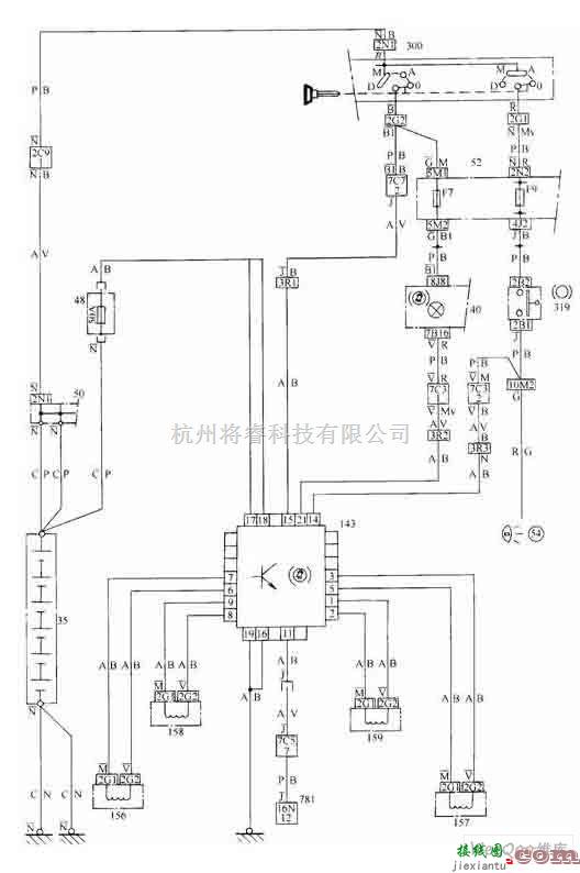 东风雪铁龙中的富康轿车ABS系统控制电路图  第1张