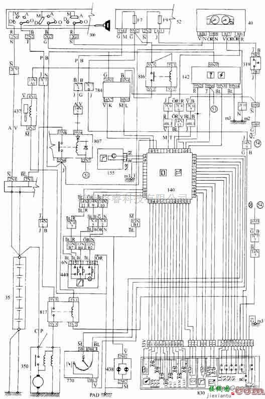 东风雪铁龙中的富康轿车AL4型自动变速器电子控制系统电路图  第1张