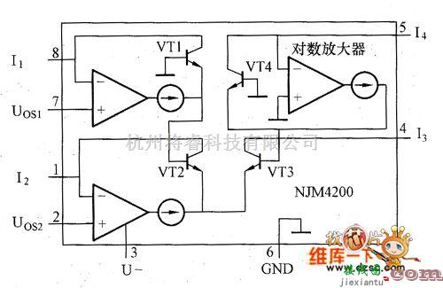 仪器仪表中的NJM4200乘法器内部等效电路图  第1张