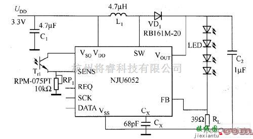 LED电路中的利用PWM信号控制白光LED亮度电路图  第5张