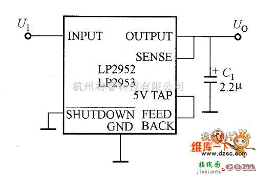 电源电路中的5V固定电压输出电路图  第1张