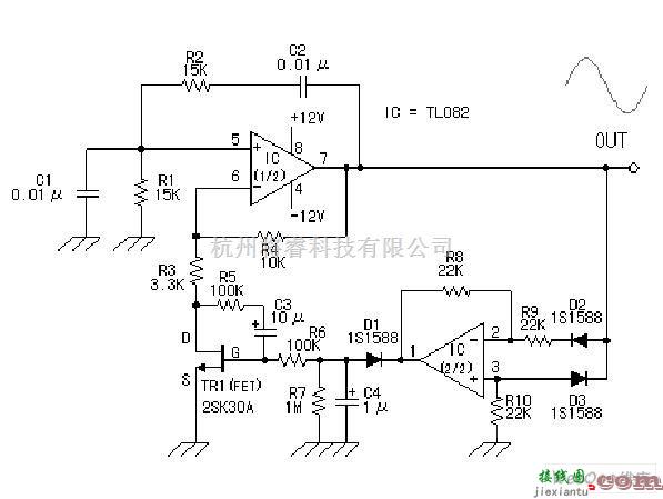 正弦信号产生中的基于正弦波发生电路图  第1张