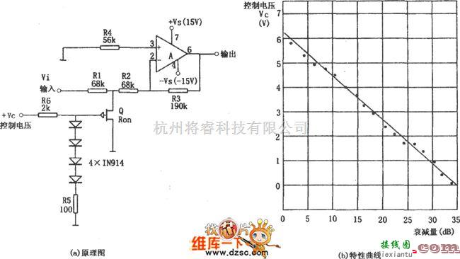 增益可调放大电路中的LM307压控增益放大器电路图  第1张