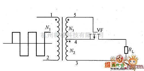 综合电路中的采用MOSFET的半波同步整流电路图  第1张