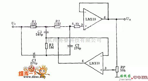 滤波器电路中的具有可变Q的陷波滤波器电路图  第1张