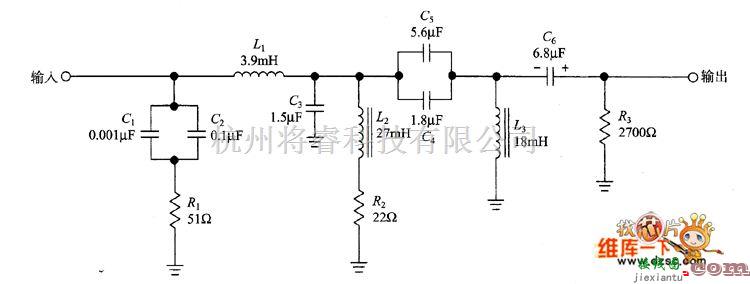 滤波器电路中的坎贝尔使用的无源双工滤波器电路图  第1张