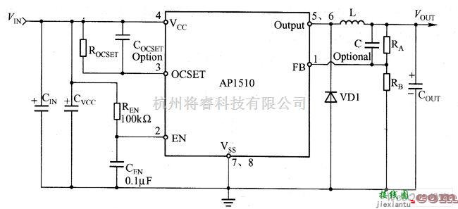 基础电路中的AP1510典型应用电路图  第1张