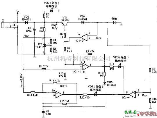 充电电路中的自制镍氢电池充电器电路图  第1张