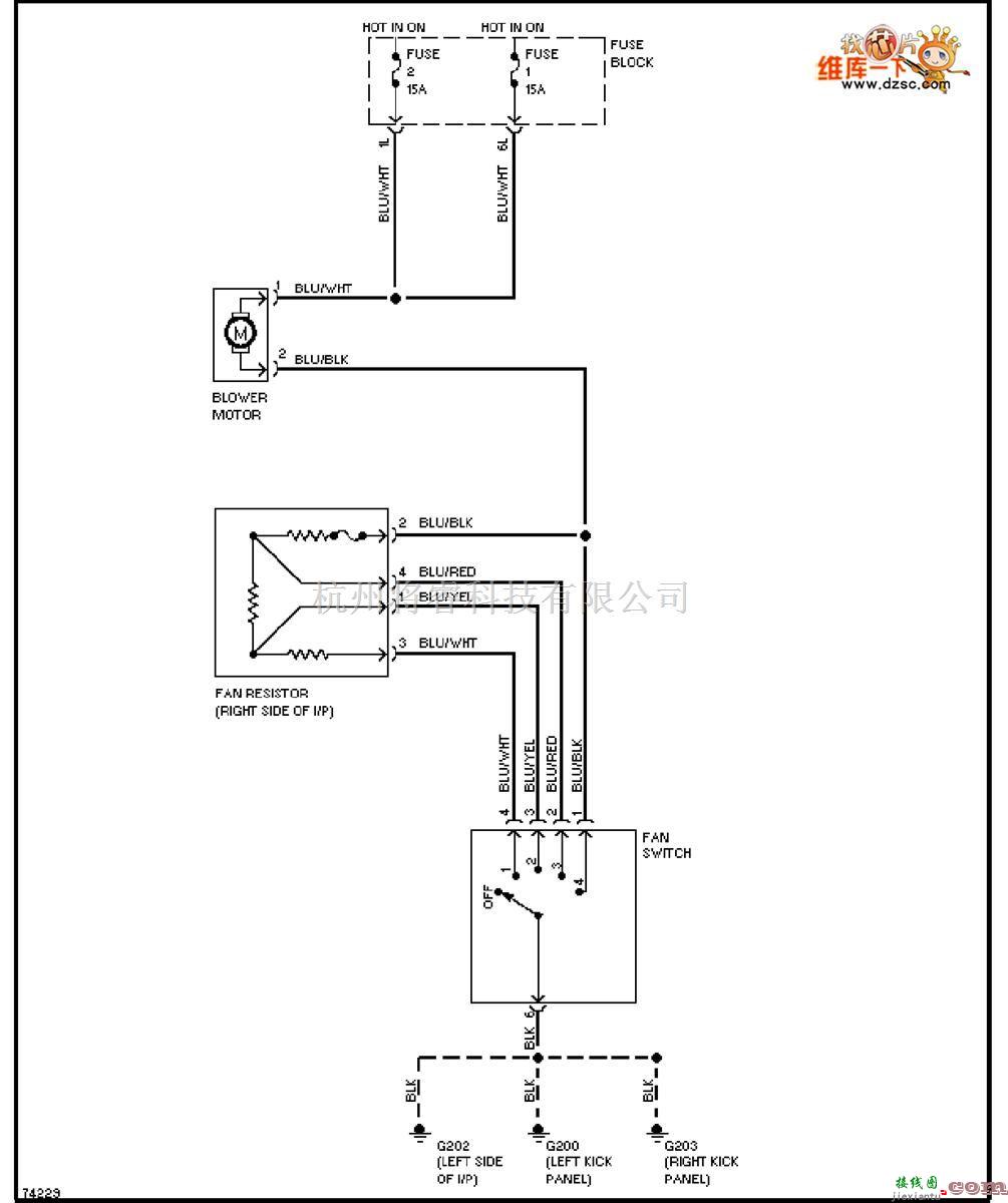 日产中的200SX-1996日产尼桑加热器电路图  第1张