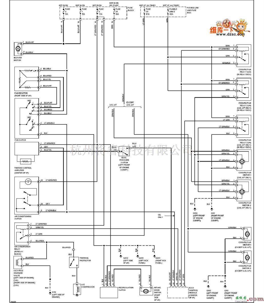 日产中的240SX-1995日产尼桑空调系统电路图  第1张