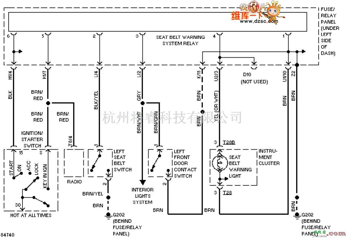 大众（一汽）中的1996捷达报警系统电路图  第1张