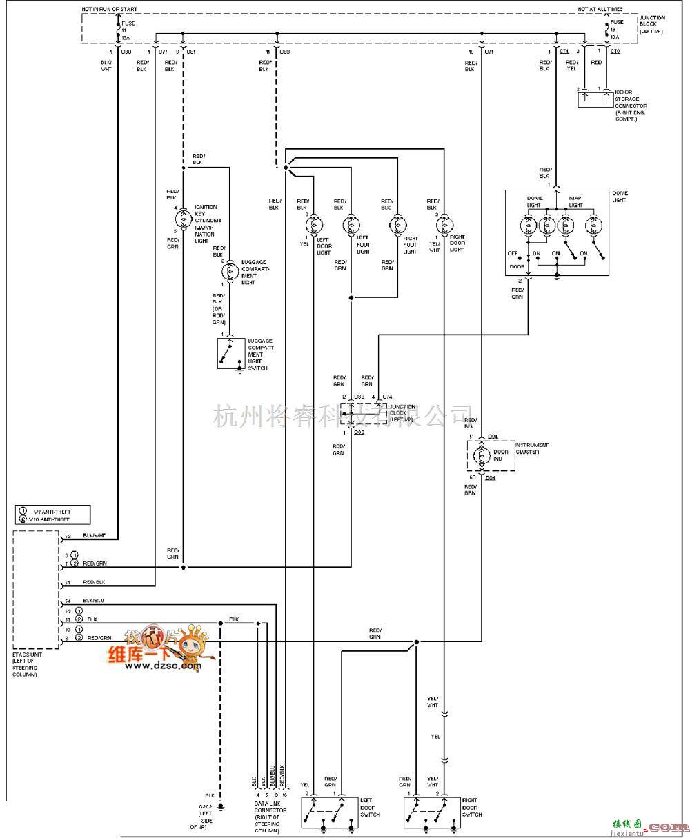 马自达中的马自达953000GT门控灯电路图  第1张