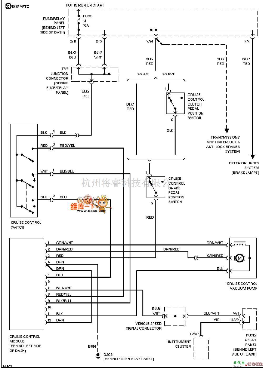 大众（一汽）中的1994捷达 巡航控制电路图  第1张