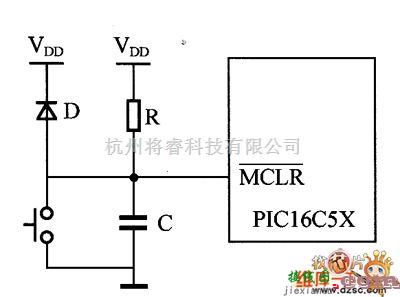 综合电路中的按键复位电路图  第1张