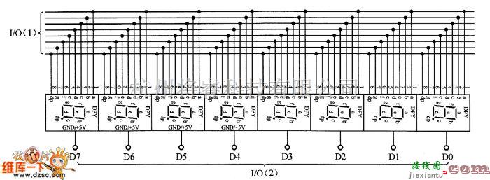 LED电路中的8位LED动态显示器电路图  第1张