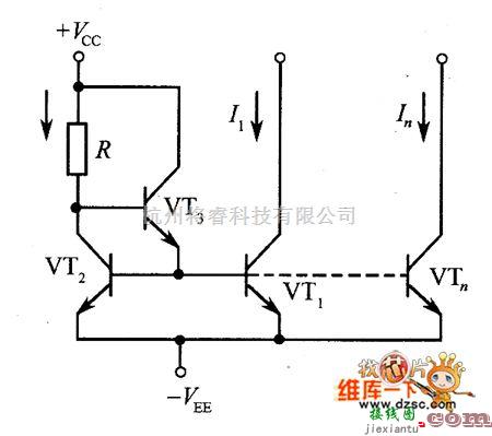 恒流源中的有源集电极负载电路图  第1张