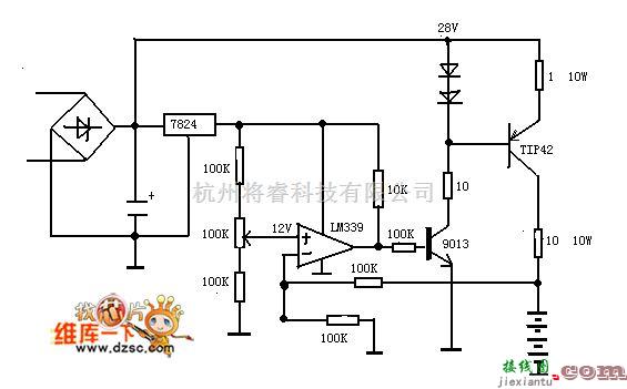充电电路中的12V铅酸蓄电池充电电路图  第1张