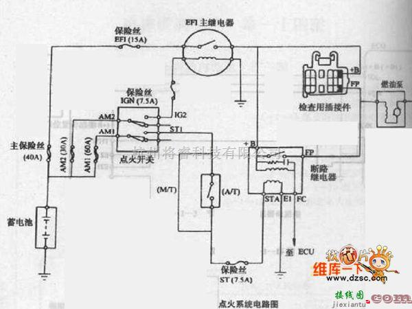 金杯中的金杯海狮客车点火系统电路图  第1张