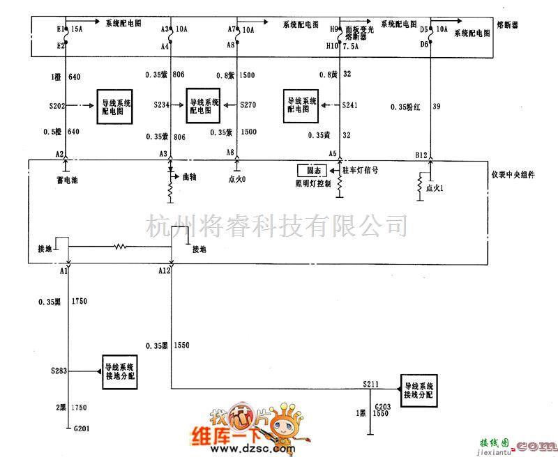 别克中的君威组合仪表电路图1  第1张