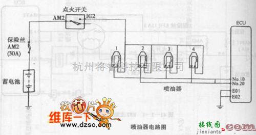 金杯中的金杯海狮客车喷油器电路图  第1张