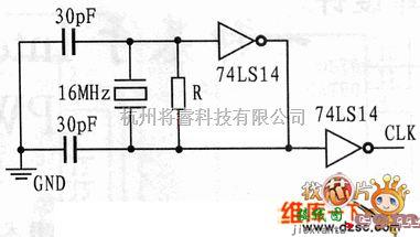 综合电路中的MCX314As的时钟电路图  第1张