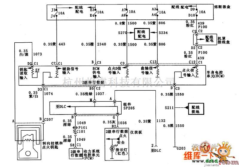 别克中的君威防盗系统电路图  第1张