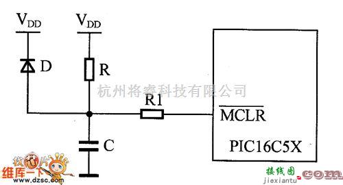 综合电路中的外部上电复位电路图  第1张