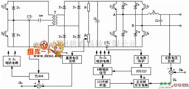 逆变电源中的车载电源系统结构电路图  第1张