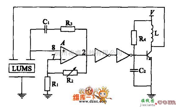 综合电路中的带选频网络和功率放大的电机自激励驱动电路图  第1张