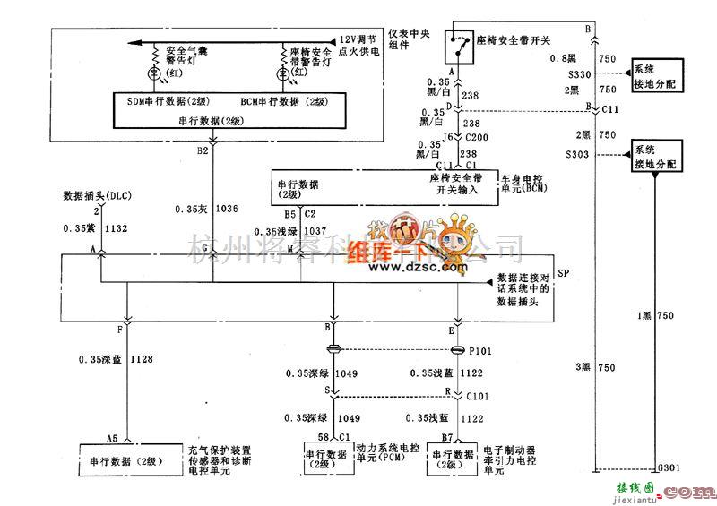 别克中的别克SIR系统电路图2  第1张