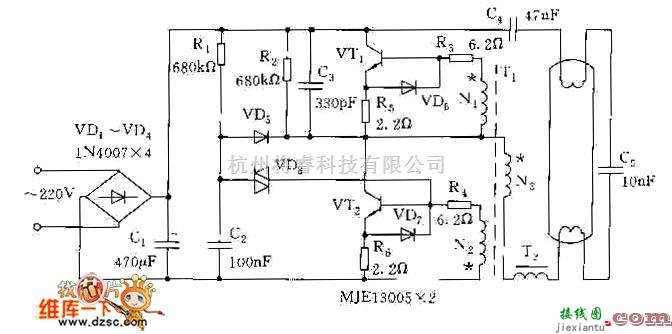 电子镇流器中的实用电子整流器电路图  第1张