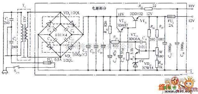 稳压电源中的超级耐用的12V、18V双路稳压电源电路图  第1张