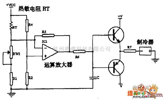 温控电路中的温度控制的驱动电路图  第1张