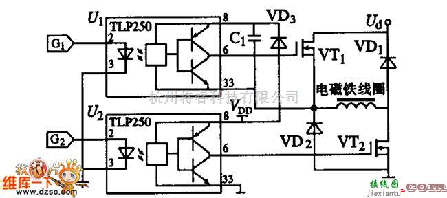 综合电路中的电磁轴隔离驱动电路图  第1张