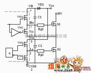 逆变电源中的驱动半桥自举电路图  第1张