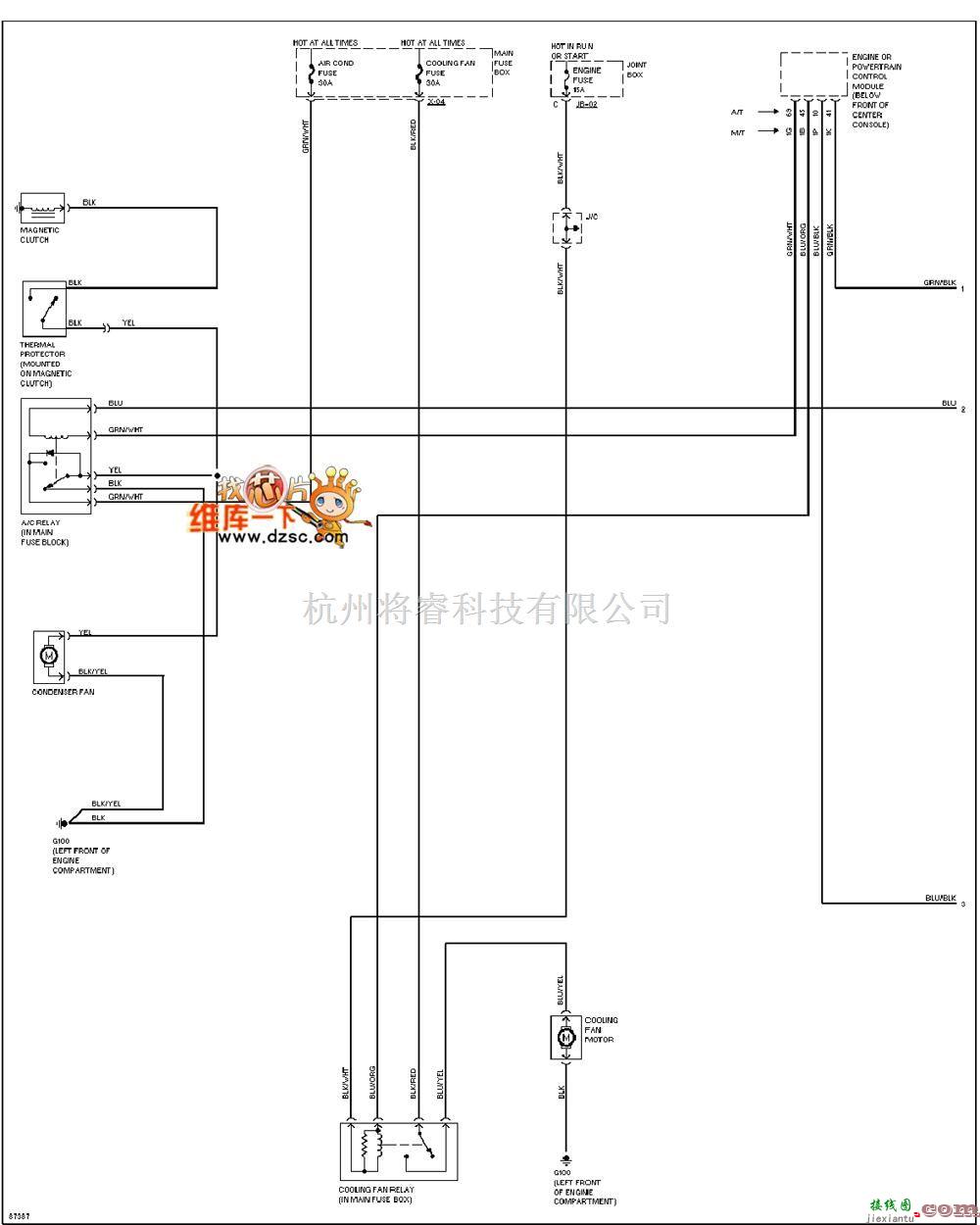 马自达中的马自达 626 2.0L 空调系统电路图1  第1张