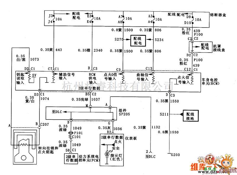 别克中的别克防盗系统电路图  第1张